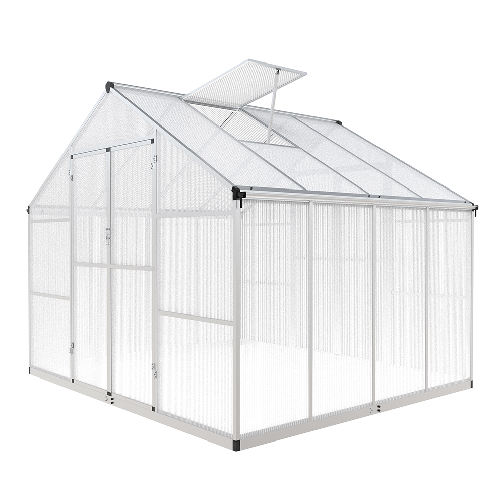 DB250-4 242x250x226cm Dobbelthengslet glassdør Green House